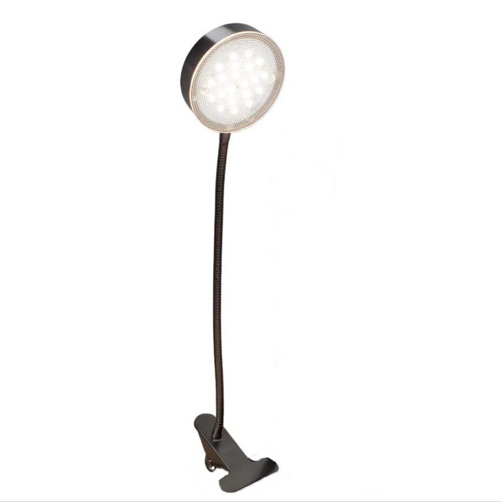 2/$10 Clamp Desk Lamp Silvertone Flexible